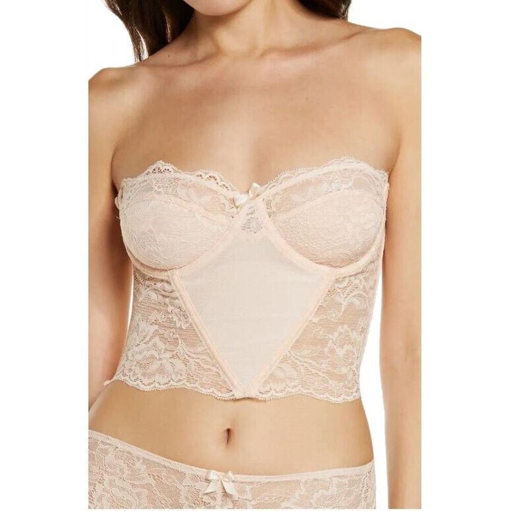 Kilo Brava Women Bellini Pink Lace Lingerie Underwire Bustier Plus Size XXXL